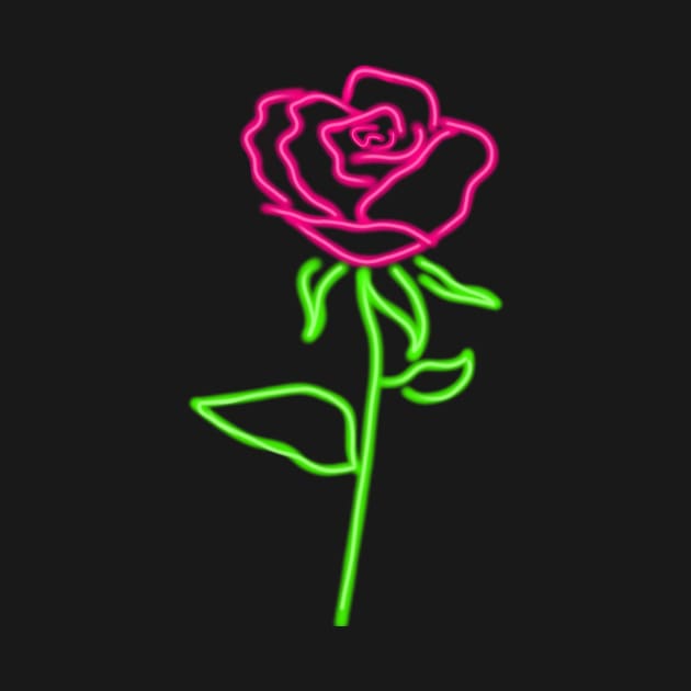 Neon Rose by Art by Eric William.s