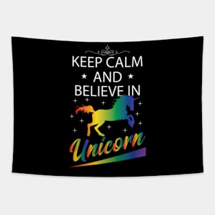 Keep Calm and Unicorn Tapestry