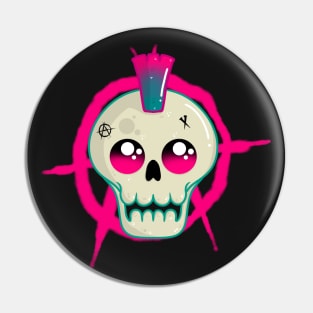 Anarchy Skull Design Pin