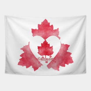 Red And White Canada Day Tapestry