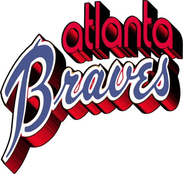 Atlanta Braves 3D - Hank Aaron era 1970s Logo Kids T-Shirt by RetroZest