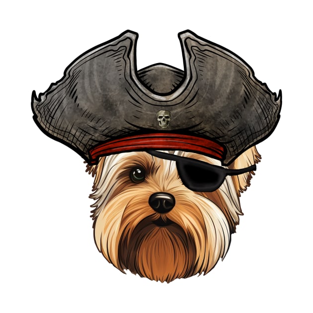 Funny Pirate Biewer Terrier Dog by whyitsme