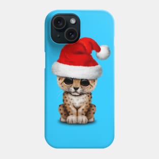 Cute Leopard Cub Wearing a Santa Hat Phone Case
