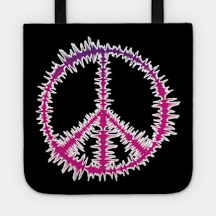 Peace Sign Pink | Audio Wave Tote