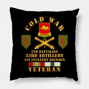 Cold War  Vet - 2nd Bn 33rd Artillery - 1st Inf Div SSI - V2 Pillow