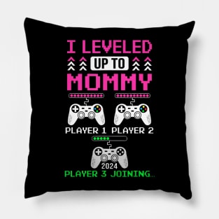 Leveled Up To Mommy Again Gamer Mom Est 2024 Pillow