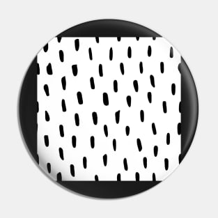 Minimal Black and White Dots Ink Strokes Scandinavian Chic Pattern Pin
