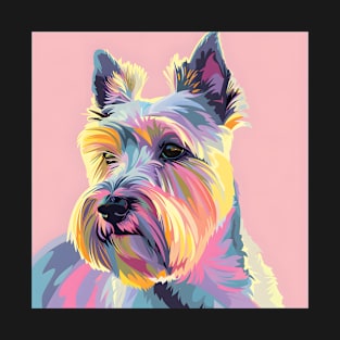 Retro Scottish Terrier: Pastel Pup Revival T-Shirt