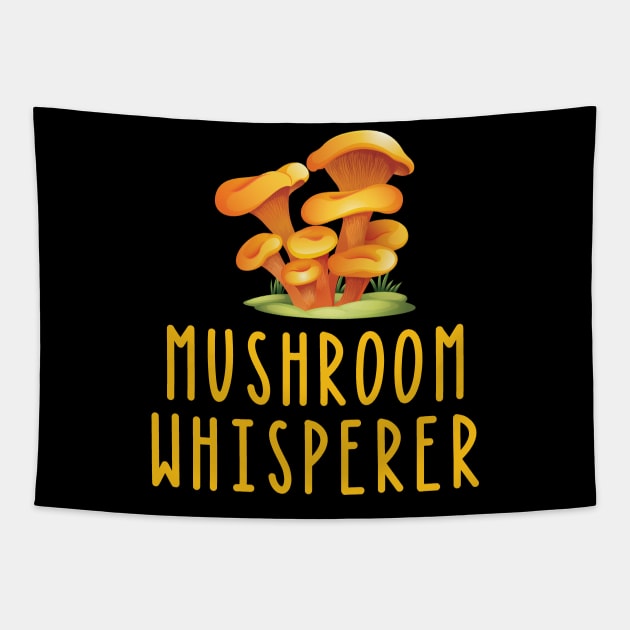 Mushroom Whisperer Funny Fungi Morel Tapestry by mstory