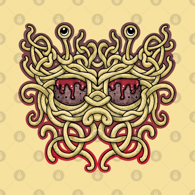 The flying spaghetti monster, pastafarian merch, R amen. by weilertsen