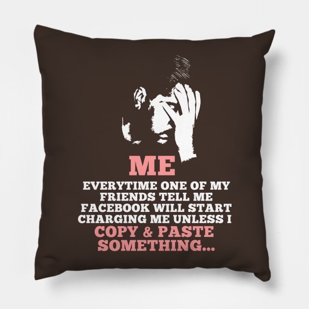 Face Palm over Facebook Pillow by NerdShizzle