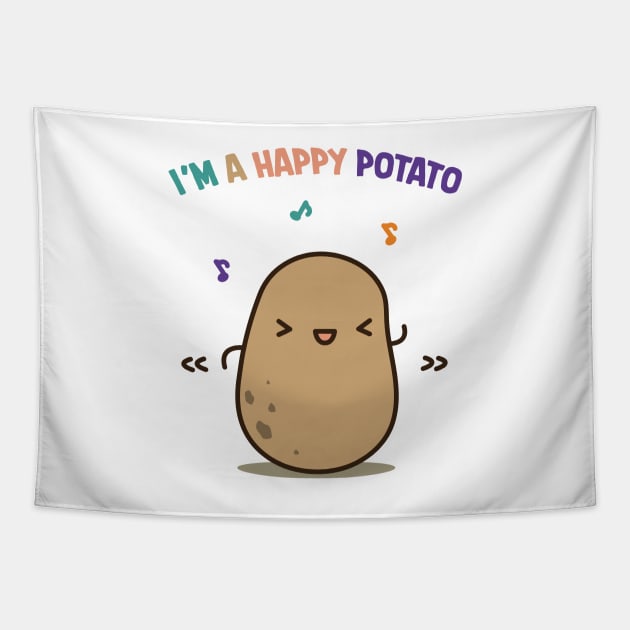 Happy potato Tapestry by clgtart