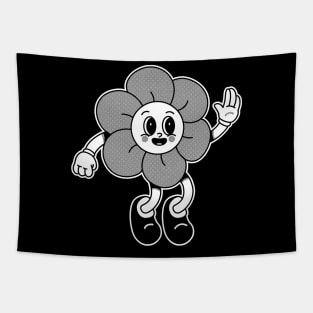 Flower Vintgae Mascot Black and White Ed. Tapestry