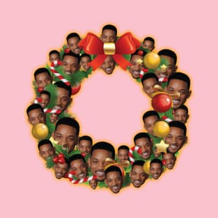 Will Smith Fresh Prince Multiface Christmas Wreath T-Shirt
