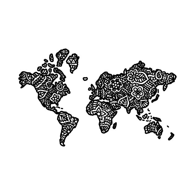 Doodle world map by Davbel