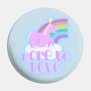 Chubby Unicorn Slogan Pin