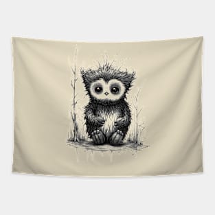 Baby Owlbear (pen & Ink) Tapestry