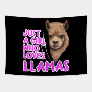 Just A Girl Who Loves Llamas Tapestry