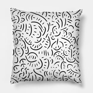 Simple graphic pattern wit short lines Pillow