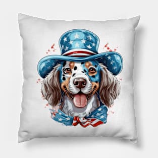 4th of July Dog #7 Pillow