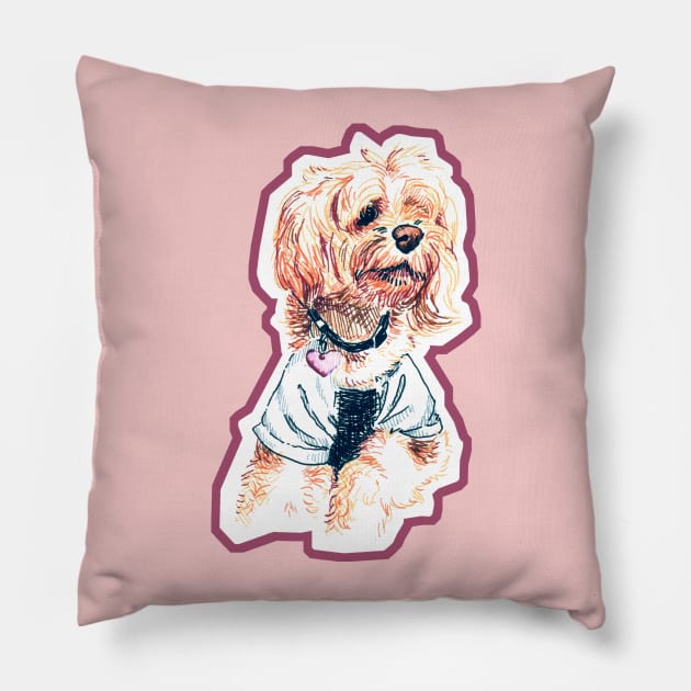 Pretty in Pink Pup Pillow by srw110