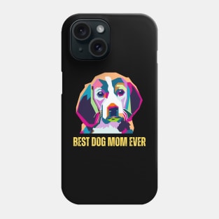 Geometric Best Dog Mom Ever Abstract Colorful Phone Case