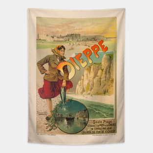 Dieppe France Vintage Travel Poster 1900 Tapestry