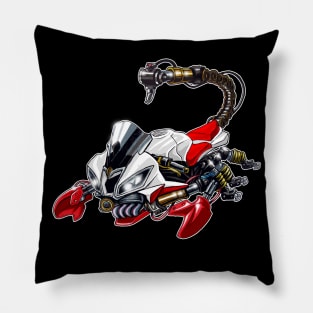 Yamaha R6 Scorpion Red_White Pillow