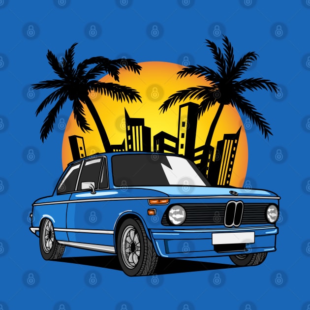 BMW 2002 in City Sunset by HSDESIGNS