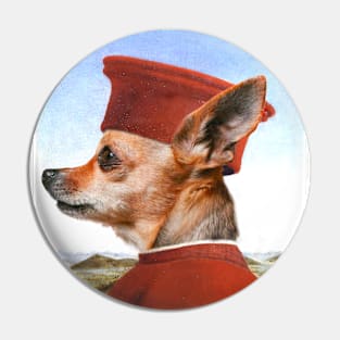 Portrait of a Chihuahua as Federico da Montefeltro - Pet Gift Pin