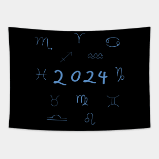 Zodiac Sign Symbol Astrology 2024 Tapestry