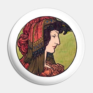 Alphonse Mucha - Stained Glass Pin