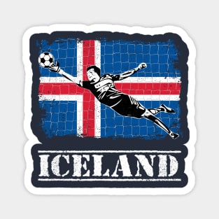 Iceland Soccer Supporter Goalkeeper Shirt Magnet