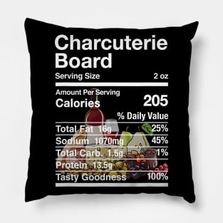 Charcuterie Board Nutrition Facts Matching Pillow