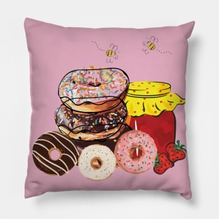 Nuts for Donuts & Yummy Honey | Food Pillow