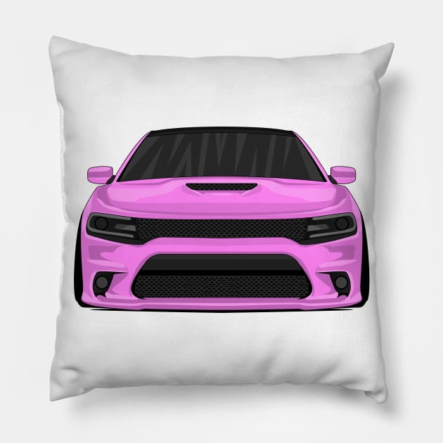 DODGE CHARGER VIOLET Pillow by VENZ0LIC