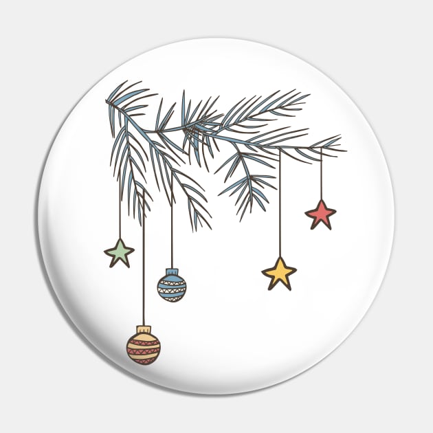 Retro Ornament Branch Pin by SWON Design