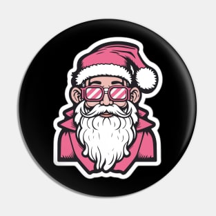 Retro Vintage Pink Santa Claus Pin