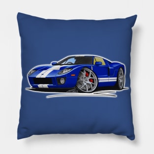 Ford GT Blue (Stripes) Pillow