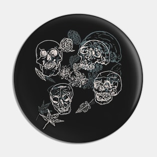 Skully Florals Pin