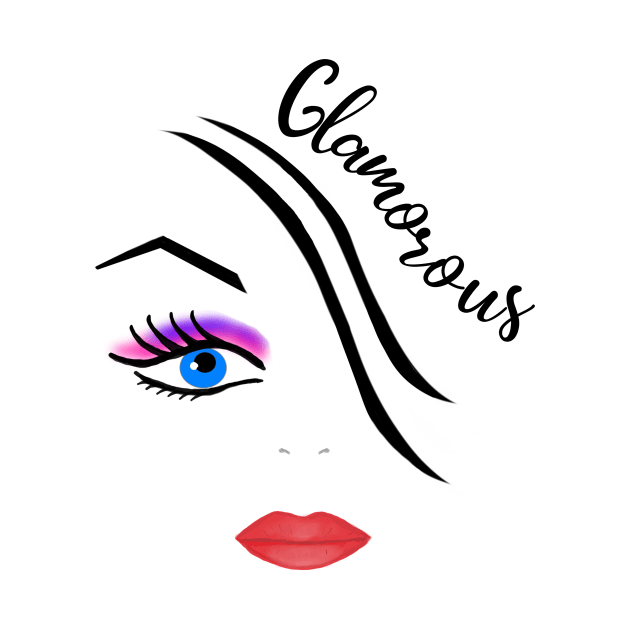 Glamourous women's face design by KaisPrints