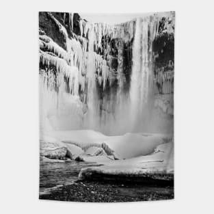 Frozen Waterfall, Iceland Tapestry