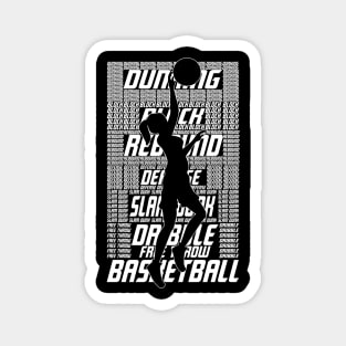 Basketball Girl Women, Text Basketball Magnet