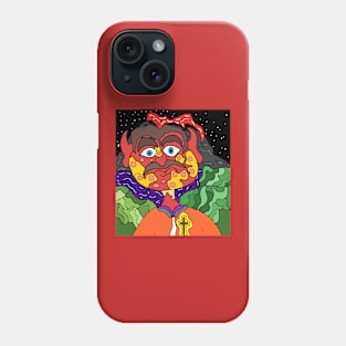 pixel art portrait pizza face elf Phone Case