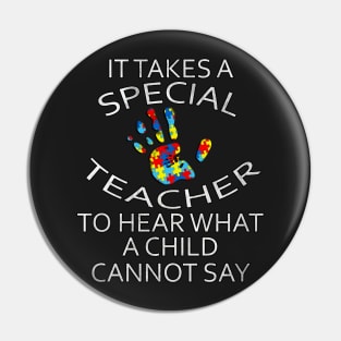 Autism Inspirational Quote Puzzle Support Hands Autistic Awareness Gifts Pin