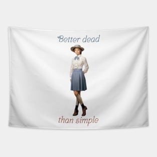 Better dead than simple girl retro vintage Tapestry
