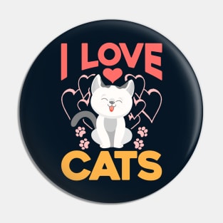 I LOVE CATS Pin