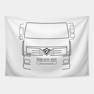 Classic Foden Alpha 3000 lorry black outline graphic Tapestry