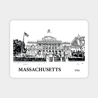 Massachusetts State USA Magnet