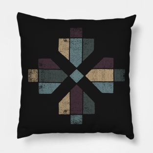 Western Tribal Abstract Geometry with Earth Tones Pillow